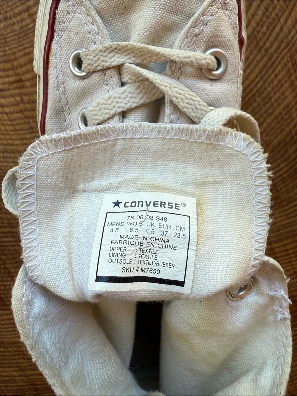 White High Top Converse - Women’s size 6.5